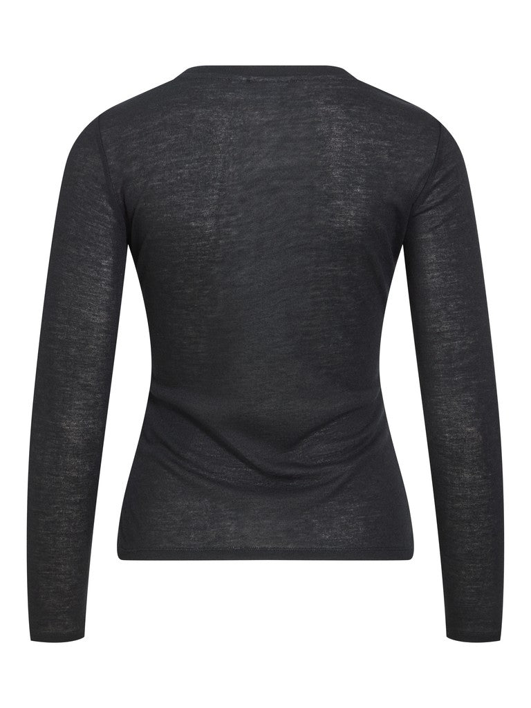 Vielianne langærmet bluse - sort